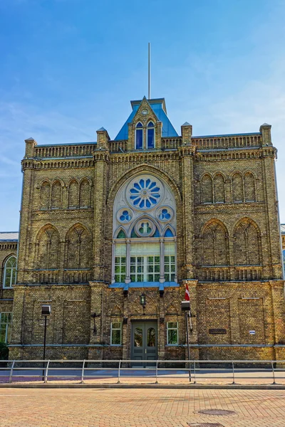 Entrance into Gymnasium in Ventspils in Latvia — Stock Photo, Image