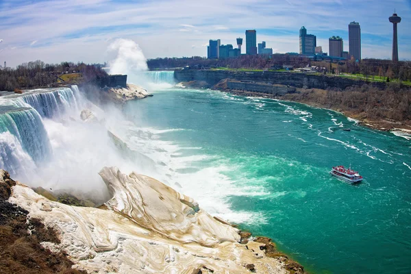 Niagara Falls and ferry from the American side