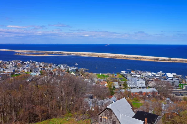 Aerial view on Houses and Atlantic Ocean from light house