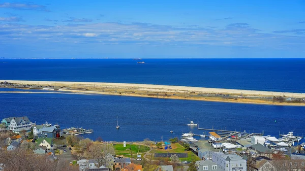 Maisons et littoral de l'océan Atlantique vues du phare — Photo