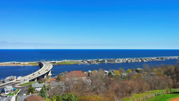 Weg en Atlantische Oceaan kust gezien vanaf Light House — Stockfoto