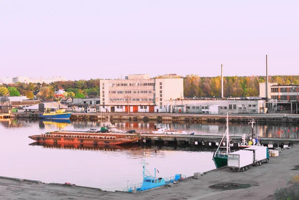 Navios na Marina em Ventspils — Fotografia de Stock