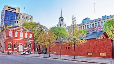 Akşam Philadelphia Eski Belediye Binası ve Bağımsızlık Salonu