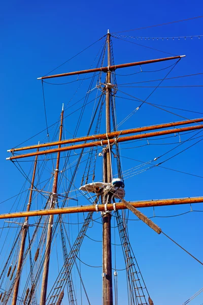 Pilar de um navio no rio Delaware, na Filadélfia — Fotografia de Stock