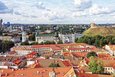 Vilnius'taki Yukarı Kale ve Katedral Meydanı