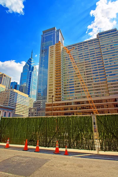 Construction work in progress in Arch Street in Philadelphia PA