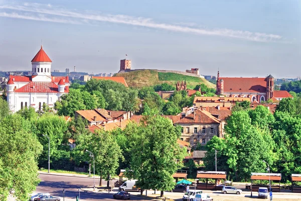 Castello Superiore e Cattedrale della Theotokos nel centro di Vilnius — Foto Stock
