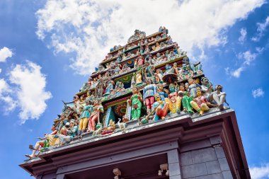 Singapur Sri Mariamman Tapınağı'nda dekorasyon parçası