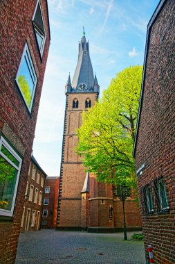 Saint Lambertus Bazilikası'nın eski şehir merkezi Düsseldorf '