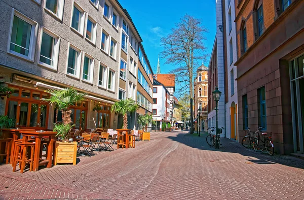 Street in the Old town center in Hanover — Stock Photo, Image