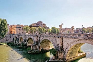 Ponte Sant Angelo Köprüsü Roma İtalya