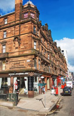 Banka Çin Ofis Binası Glasgow sokakta Garnet