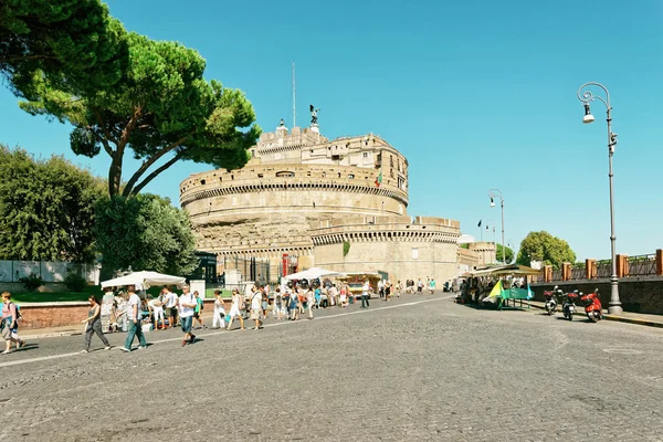 Slott av den heliga ängeln i Rome Italien — Stockfoto