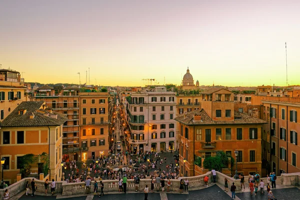 Turis di Spanish Steps di Square of Spain Roma Italy — Stok Foto