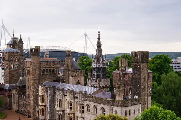 Gama principal de Cardiff Castle Cardiff de Gales — Fotografia de Stock