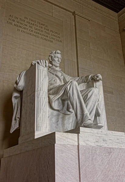 Abraham Lincoln, az Egyesült Államok washingtoni emlékműve — Stock Fotó