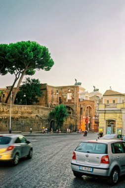 Roma'da Eski Şehir Trajan Forumu Harabeleri