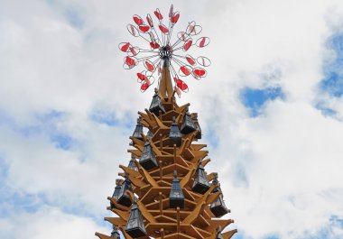 Riga tarihi kent ahşap Noel ağacı