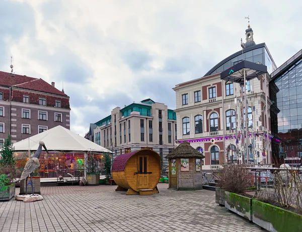 Parco divertimenti Egle a Natale Riga — Foto Stock