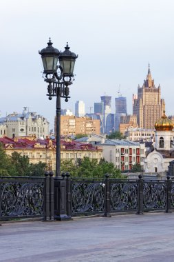 Moskova manzarası görünümünden Mesih İsa Katedrali
