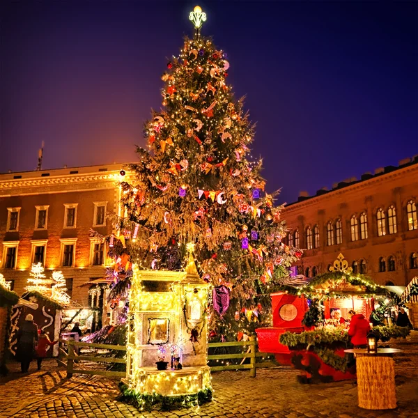 Europeiska jul torget — Stockfoto