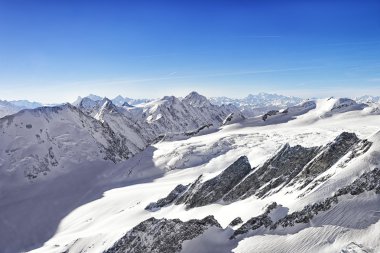 İsviçre dağ zirveleri panorama manzara