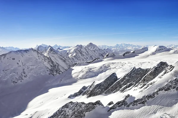 Swiss alpine peaks landscape panorama — Stock Photo, Image