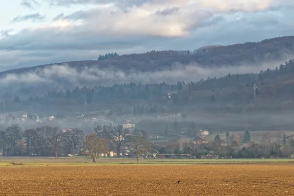 Evian-les-Bains Fransa'daki kırsal kış — Stok fotoğraf