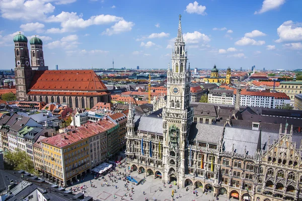 De skyline van de centrum van de stad van München — Stockfoto