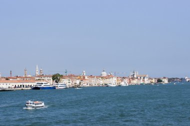 View to summer Venice from city harbor