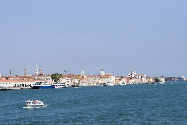 View to summer Venice from city harbor — Stok fotoğraf