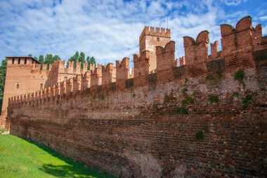 Old castle walls in Verona  clipart