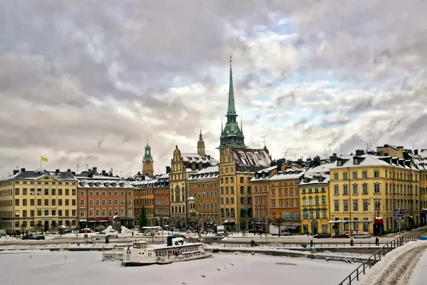 Stockholm city center in winter — Stock Photo, Image