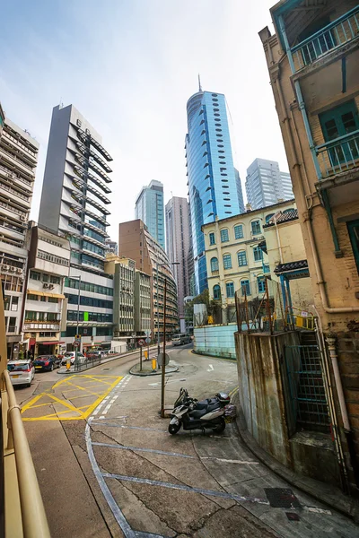 Calle vista en el centro de Hong Kong — Foto de Stock