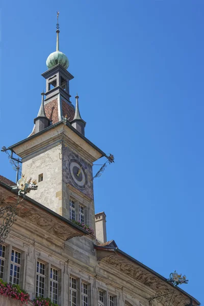 Castle clock tower in Lausanne — Stock Photo, Image