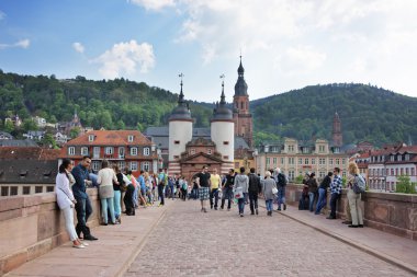 Nehri yaz Heidelberg city Gate Köprüsü