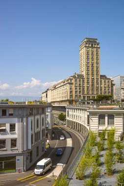Lausanne şehir manzaralı yaz aylarında