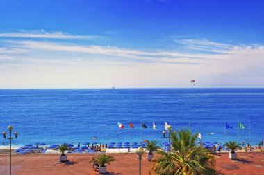 Beach Promenade d Anglais (İngilizce mesire) Nice, Fr