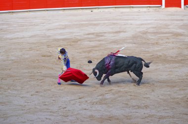 Boğa attackes Arena, Plaza anıtsal Boğa güreşçisi