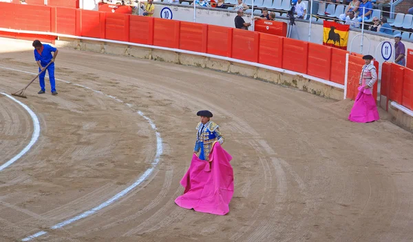 Bullfighter in the bullring, Barcelona, Spain — 图库照片