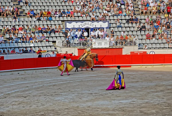 传统斗牛-斗牛在西班牙巴塞罗那 — 图库照片