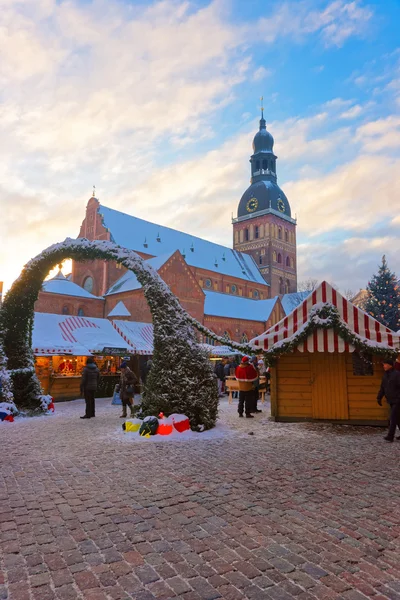 Riga Christmas market in the heart of Old Town — ストック写真