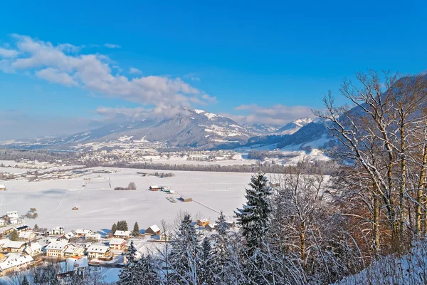 Beautiful winter landscape of Gruyere — Zdjęcie stockowe