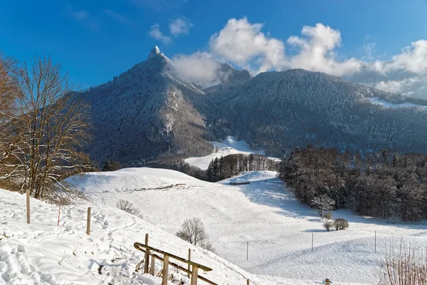 Gruyeres kale üzerinden panoramik görünüm — Stok fotoğraf