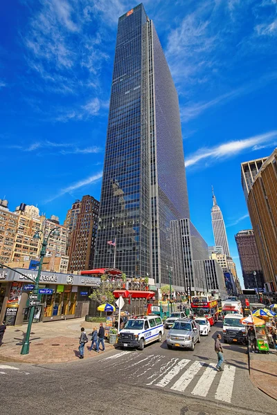 Canto da Oito Avenida e da Rua 33 em Nova York — Fotografia de Stock