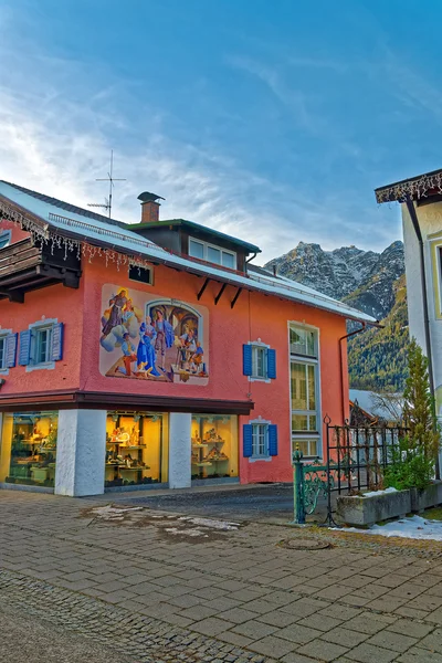 Architektura města Garmisch-Partenkirchen — Stock fotografie