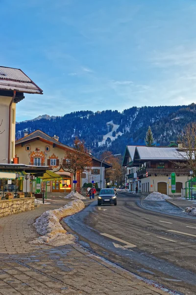 Utsikt över gatan i Garmisch-Partenkirchen — Stockfoto