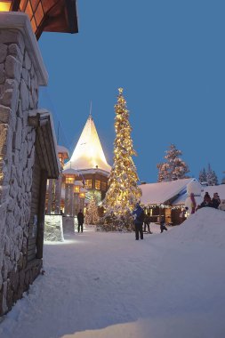 Finlandiya'da Laponya'da bulunan Rovaniemi'deki Noel Baba ofisi