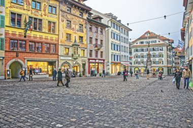 Lucerne Eski Şehir'de Muhlenplatz