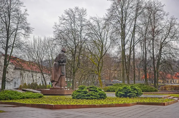 Litvanya Vilnius Eski Şehir Şair Adam Mickiewicz Heykeli — Stok fotoğraf